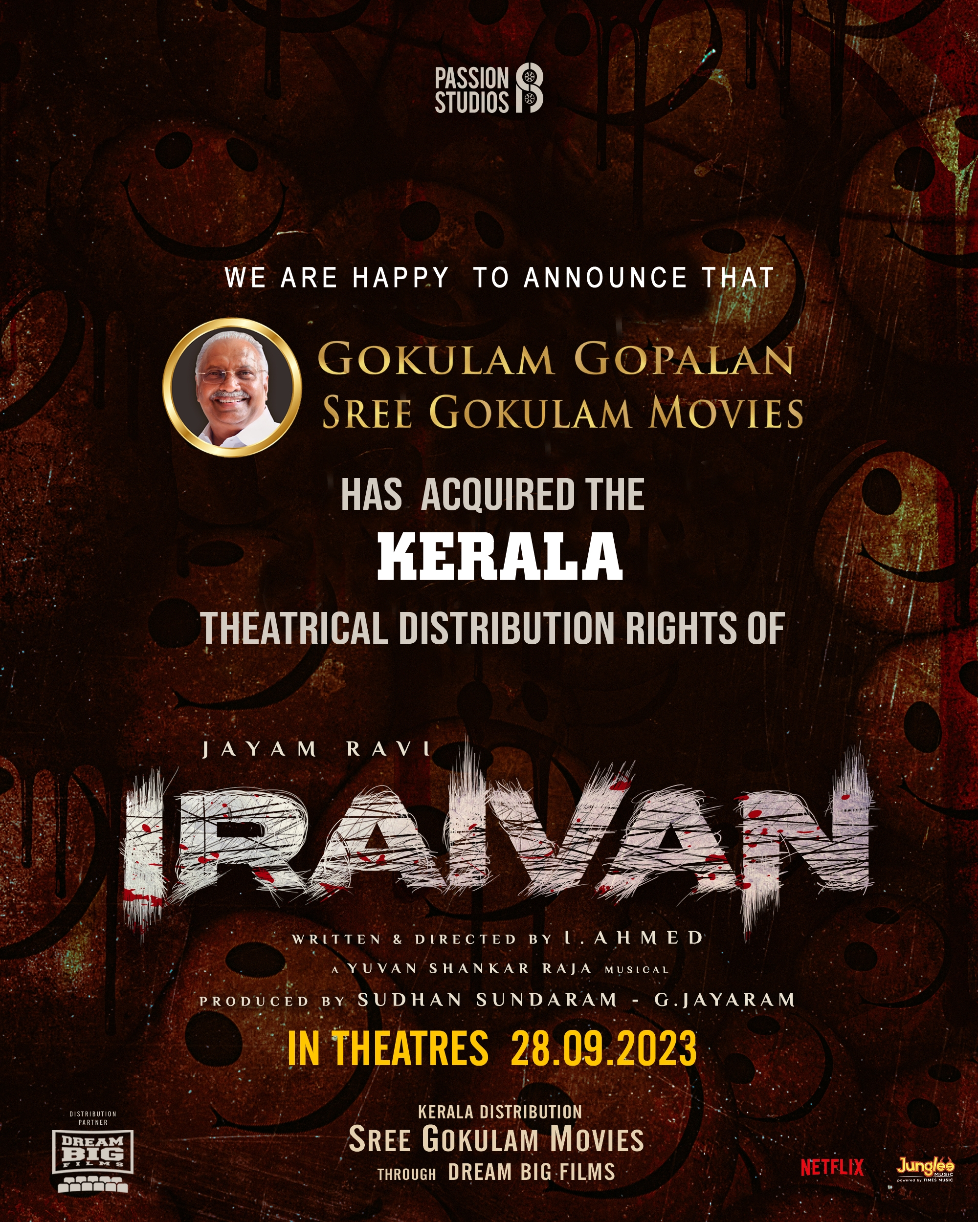 ഇരൈവനും സ്വന്തമാക്കി ഗോകുലം മൂവീസ്